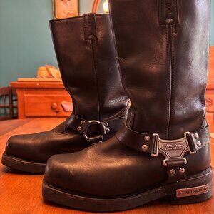 Harley Davidson Steel Toed Motorcycle Harness Riding Boots Mens Size 10 Wide